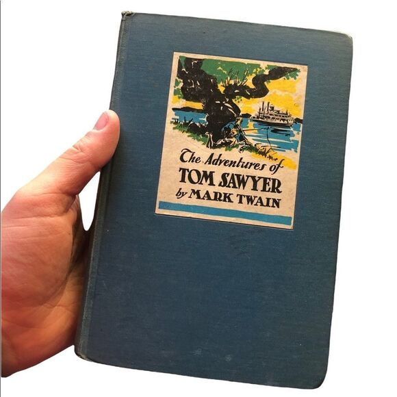 Vintage 1920s Tom Sawyer Hardcover Book By Mark Twain - Picture 1 of 16